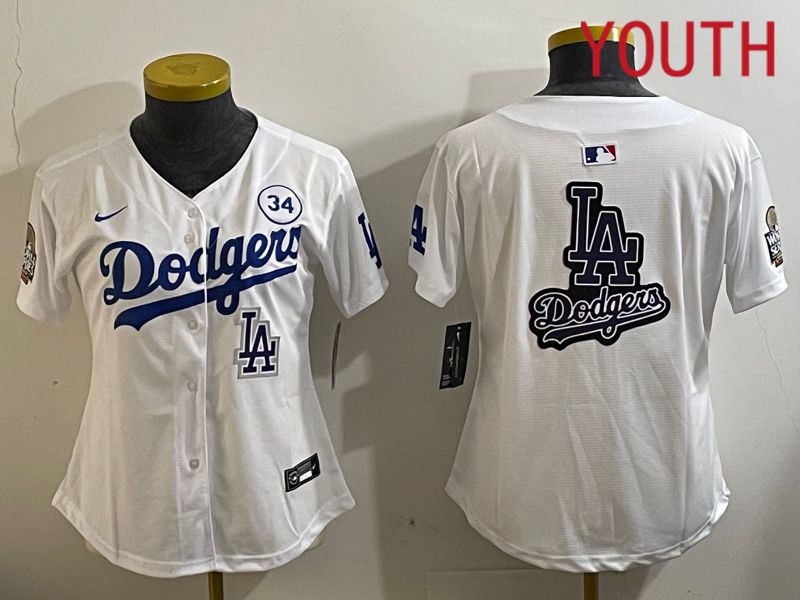 Youth Los Angeles Dodgers Blank White Game 2024 Nike MLB Jersey style 11217->new york yankees->MLB Jersey